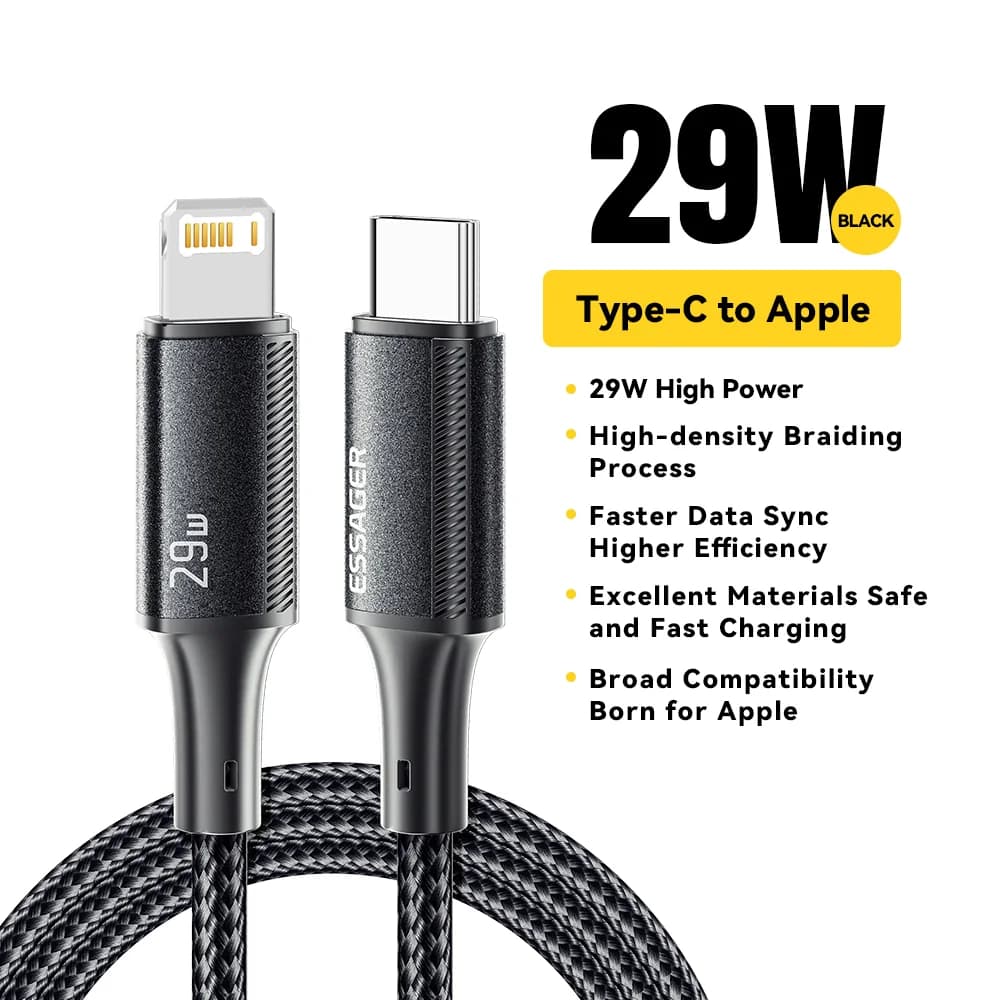 Cablu de date și încărcare rapidă USB-C la Lightning, 29W
