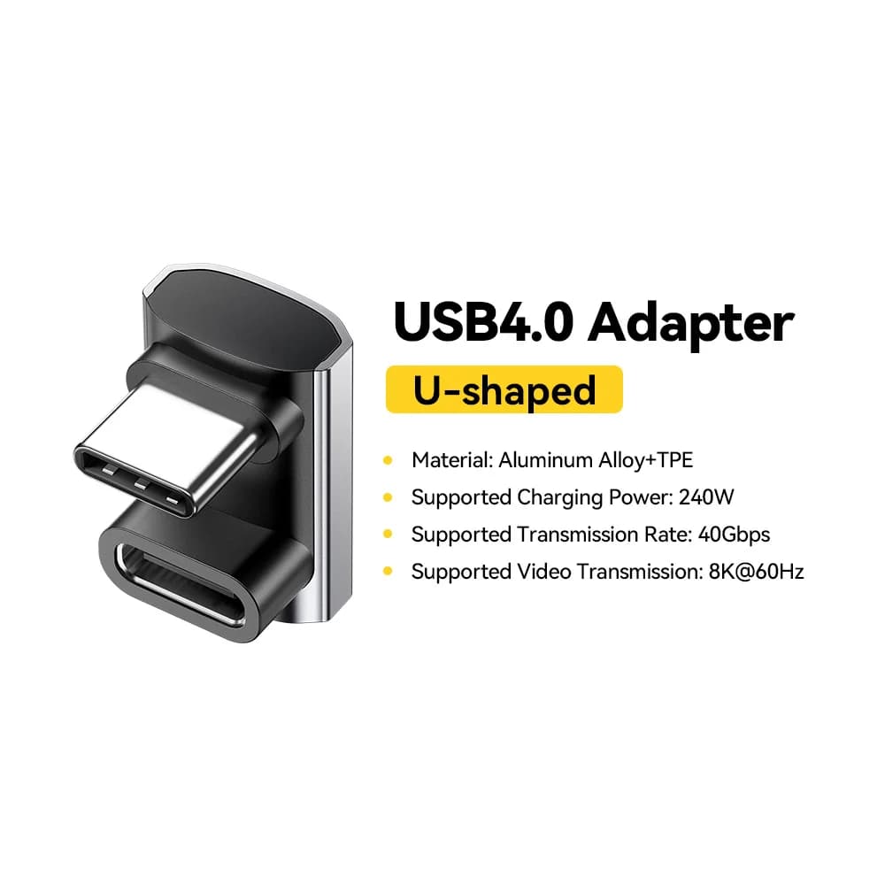 Adaptor date OTG USB4.0 240W, 90 grade, 8K