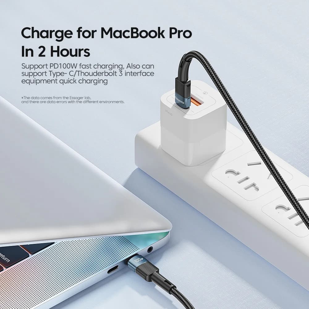 Cablu de încărcare rapidă USB-C la USB-C, 100W, 3m