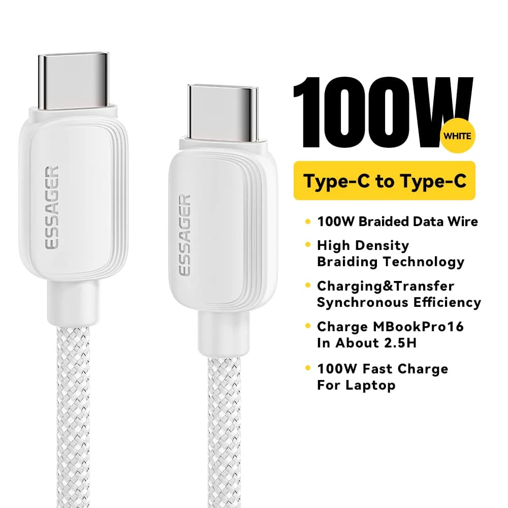 Cablu USB-C la USB-C 100W, Încărcare rapidă PD 5A