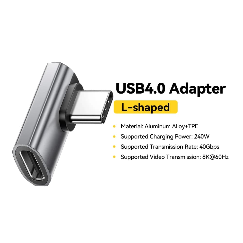 Adaptor date OTG USB4.0 240W, 90 grade, 8K