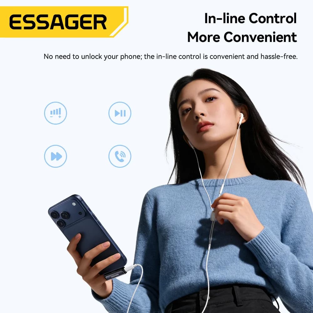 Adaptor USB-C la Audio 3.5mm și Încărcare