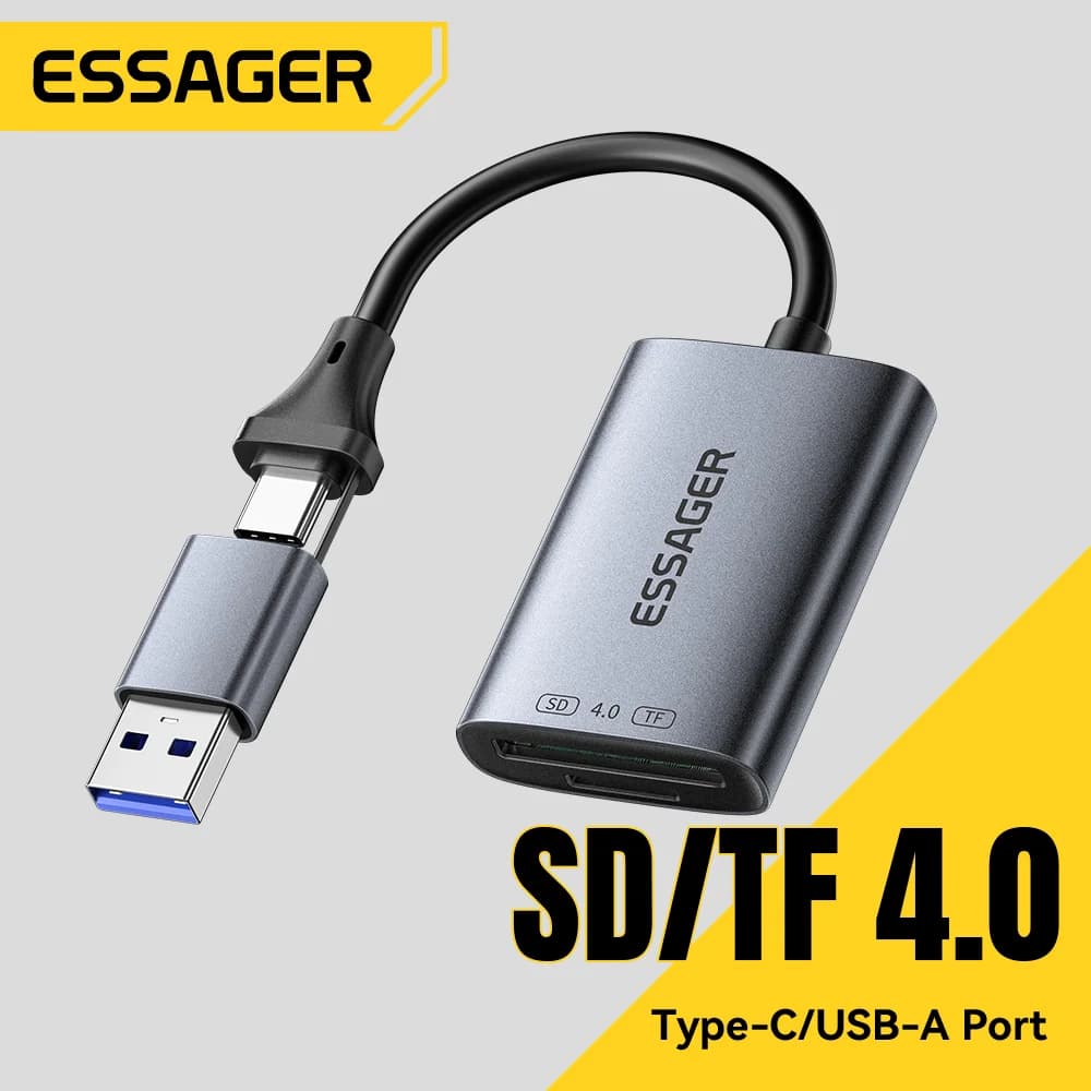 Cititor carduri SD/TF USB 4.0, 2 în 1, viteză mare