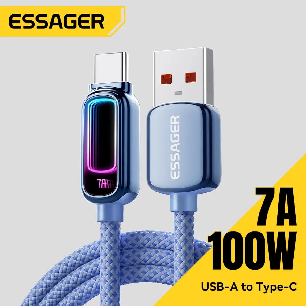 Cablu USB-C 7A 100W PD pentru încărcare rapidă