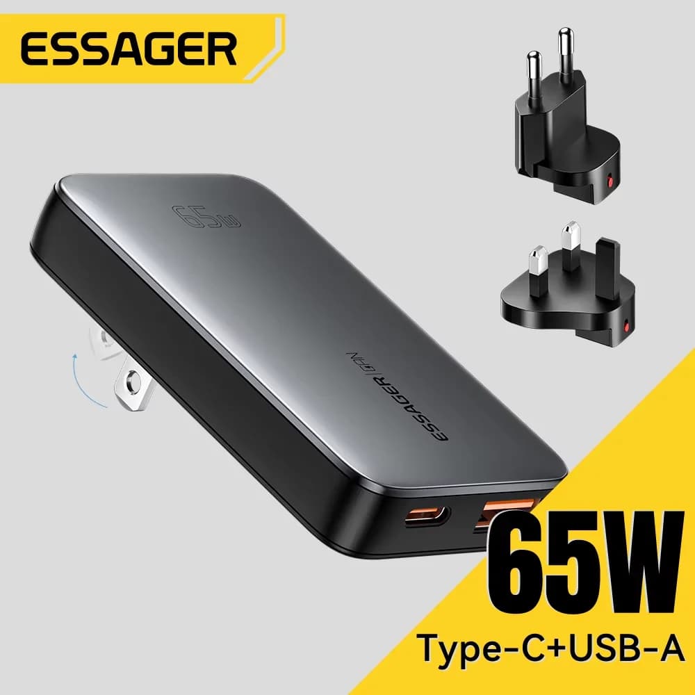Încărcător de călătorie GaN USB-C ultra subțire 65W