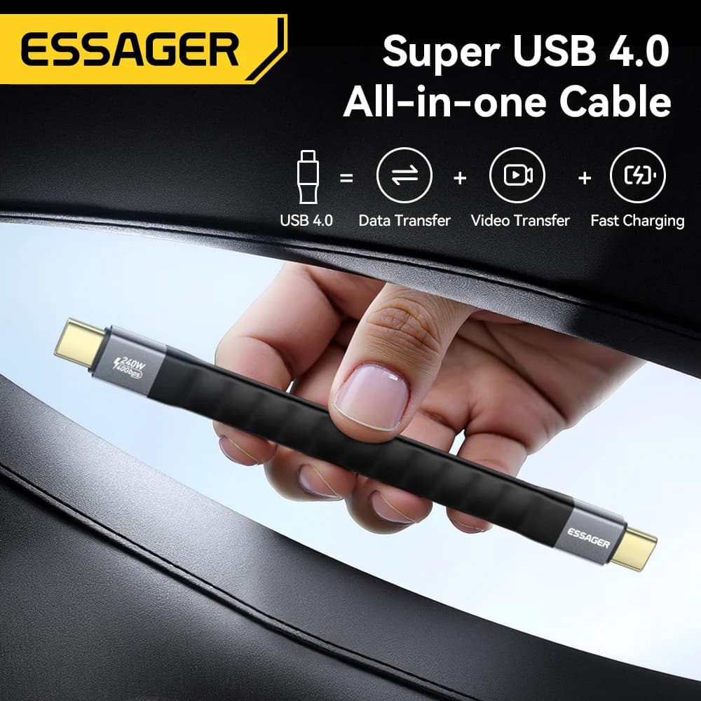 Cablu USB 4.0 Type-C, 240W PD, Video 8K
