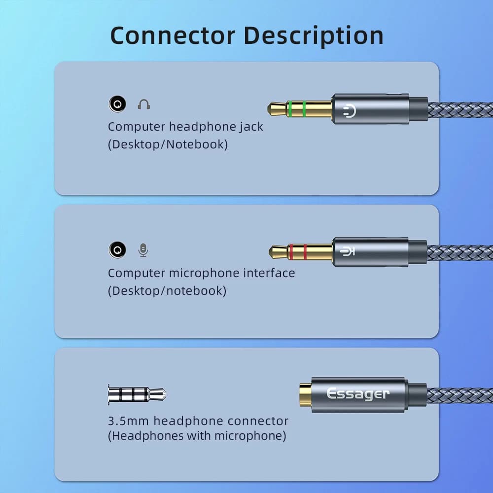 Cablu Adaptor Y Splitter Audio 3.5mm