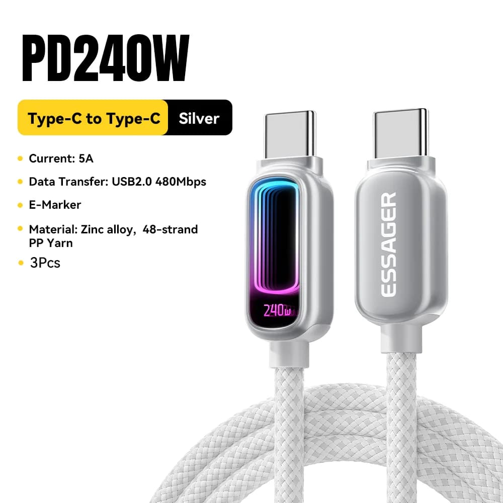 Cablu PD 3.1 E-Marker USB-C la USB-C 240W