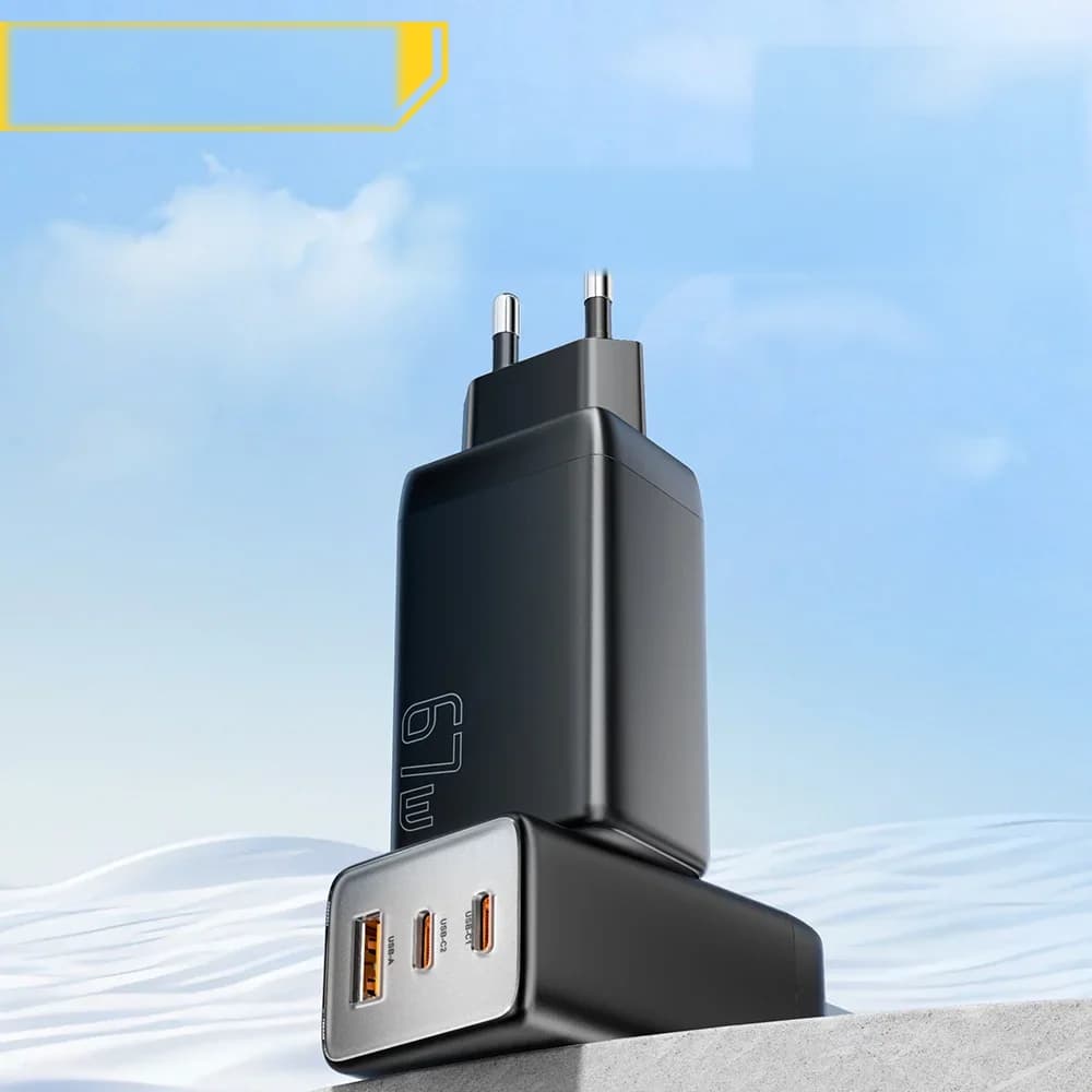 Încărcător Rapide USB-C GaN 67W cu QC și PD