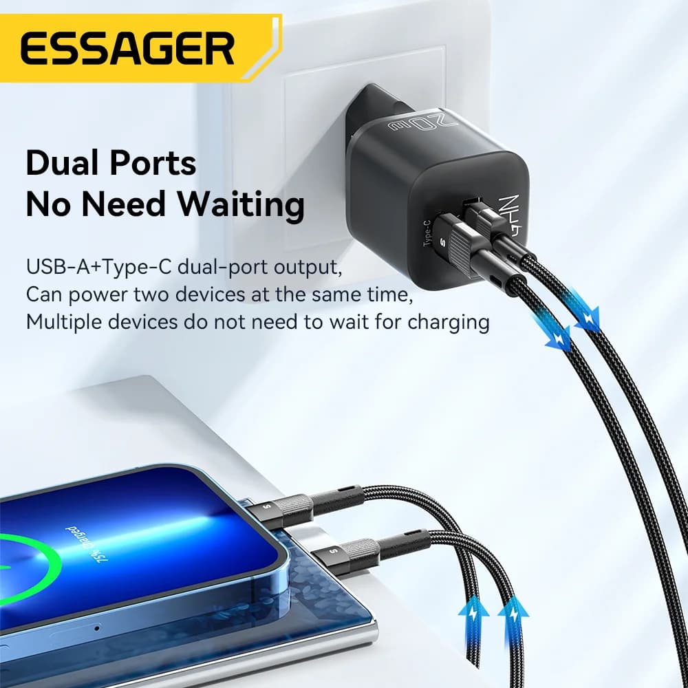 Încărcător Rapid GaN USB-C PD 20W