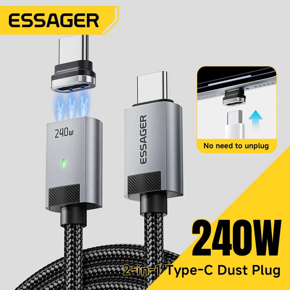 Cablu de încărcare magnetic USB-C to USB-C 240W