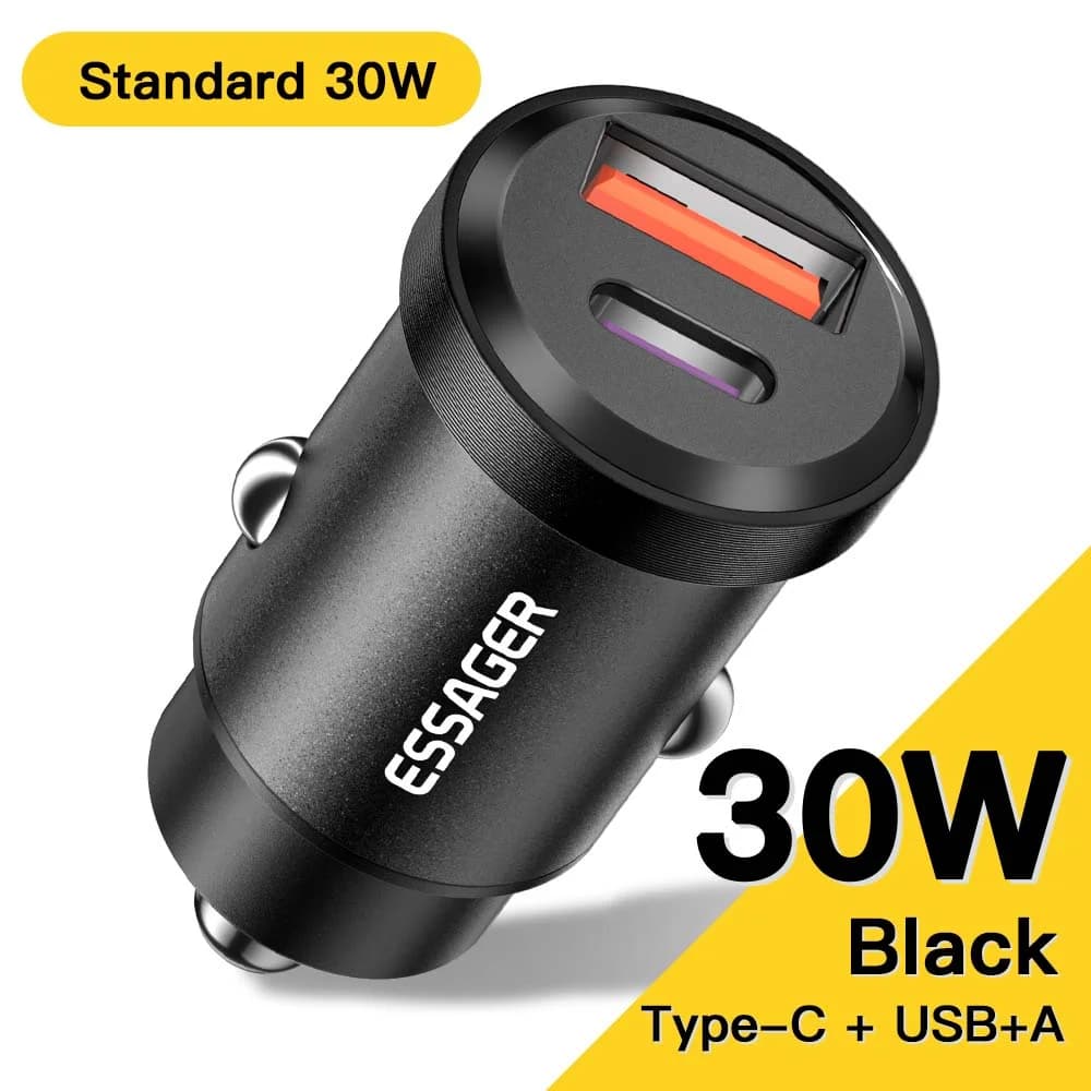 Încărcător auto USB-C 30W, Quick Charge 4.0