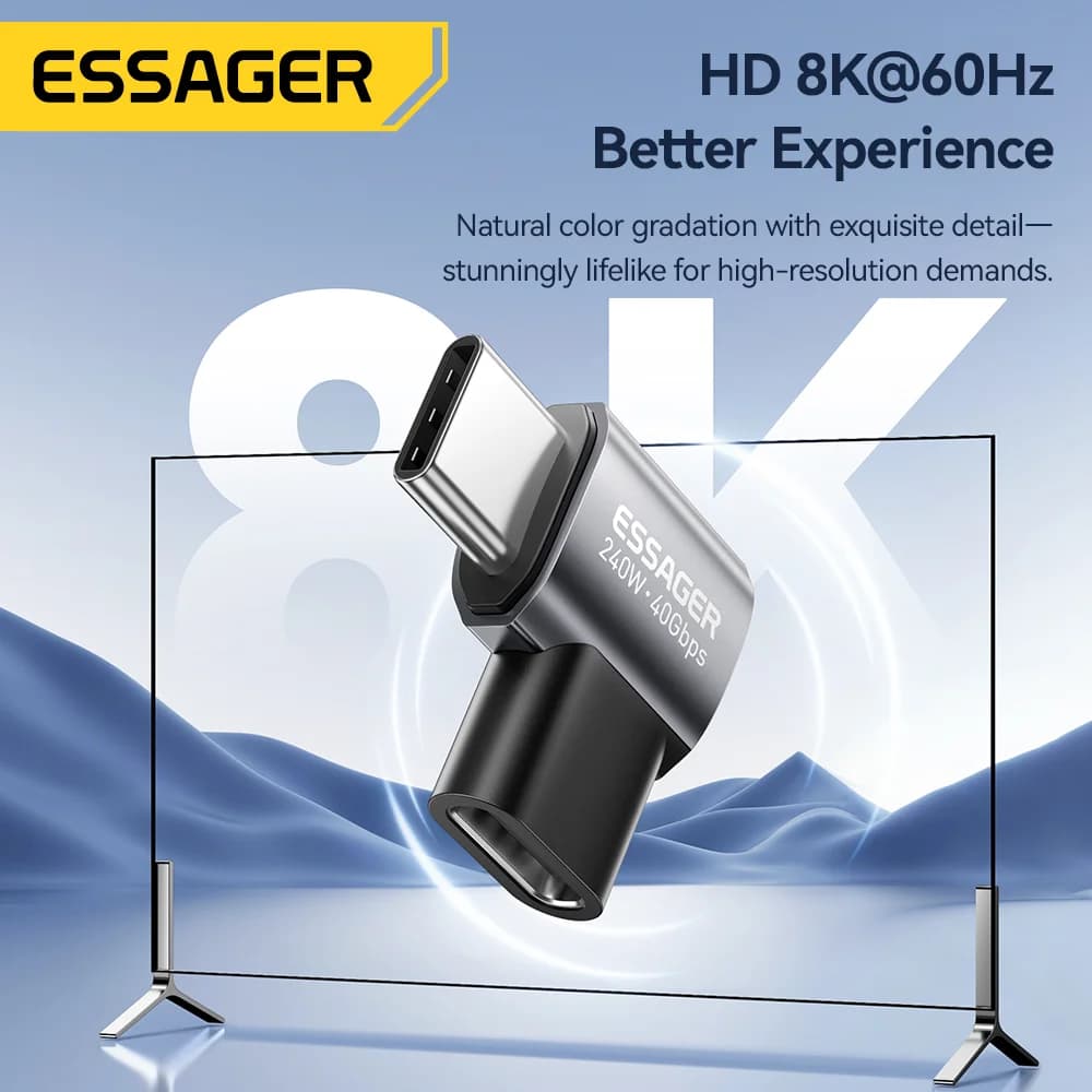 Adaptor date OTG USB4.0 240W, 90 grade, 8K