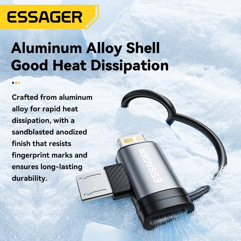 Adaptor 2-in-1 Lightning și Micro USB