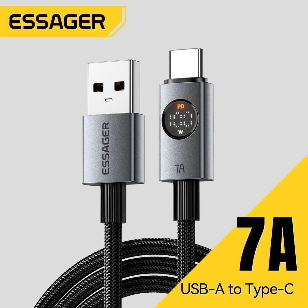 Cablu USB-C 7A 100W cu afișaj digital