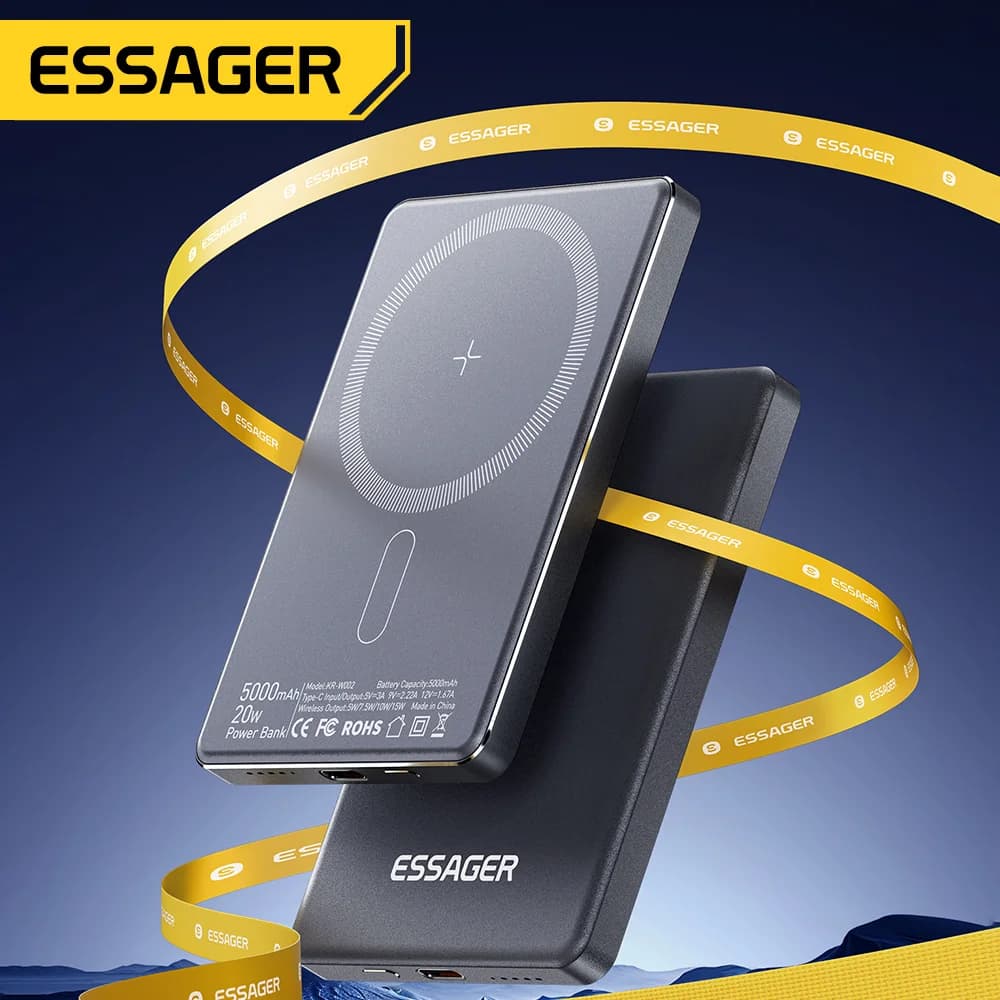 Baterie externă wireless magnetică 5000mAh, 20W