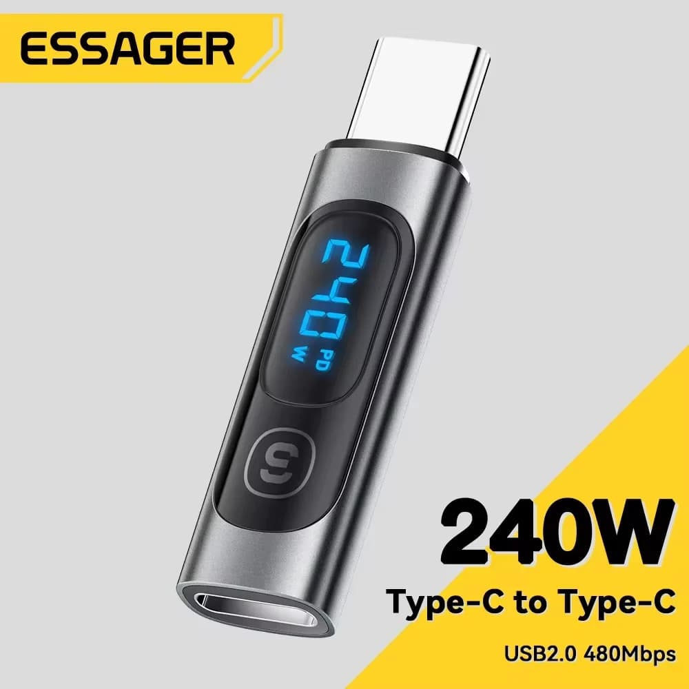 Adaptor USB-C la USB-C OTG cu afișaj digital
