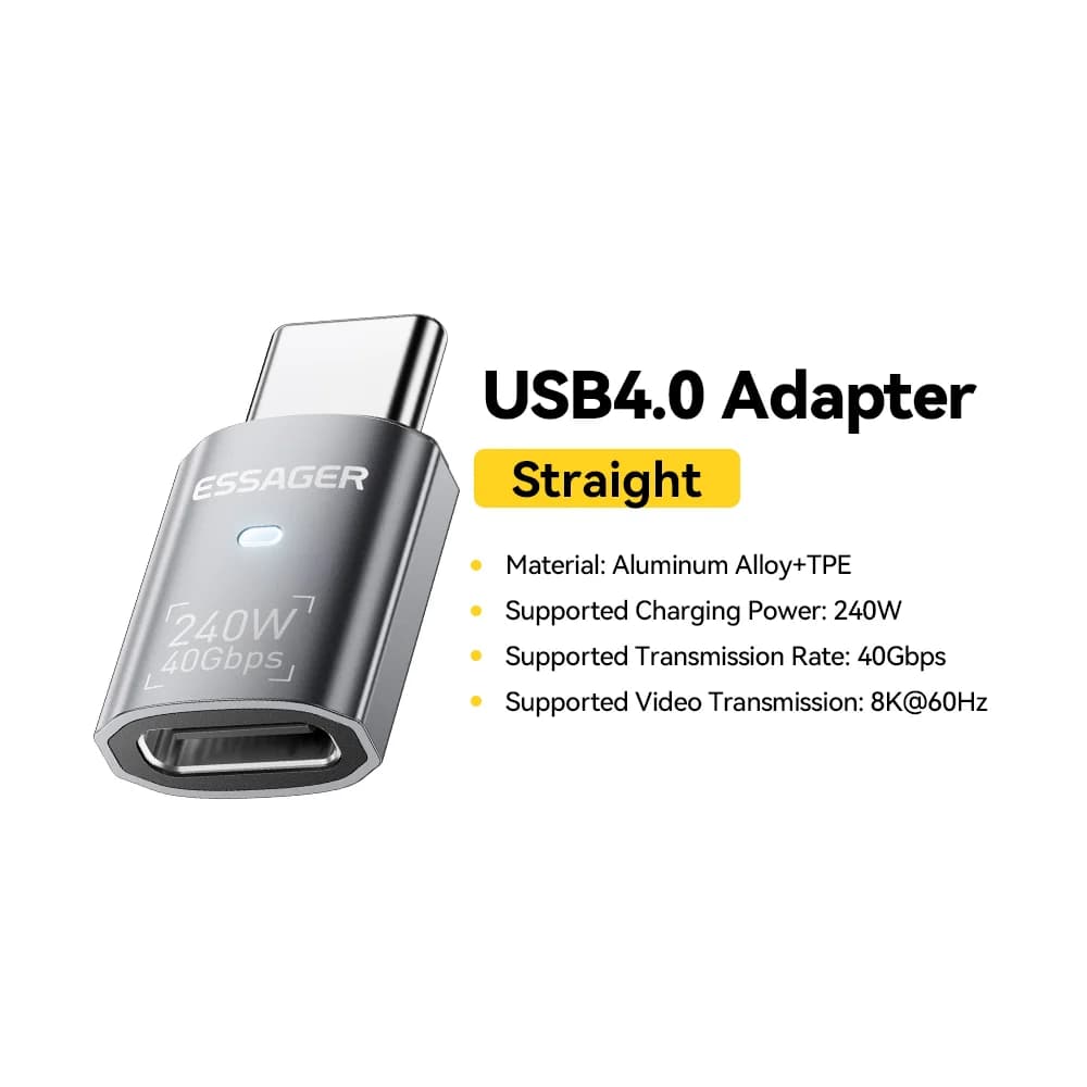 Adaptor date OTG USB4.0 240W, 90 grade, 8K