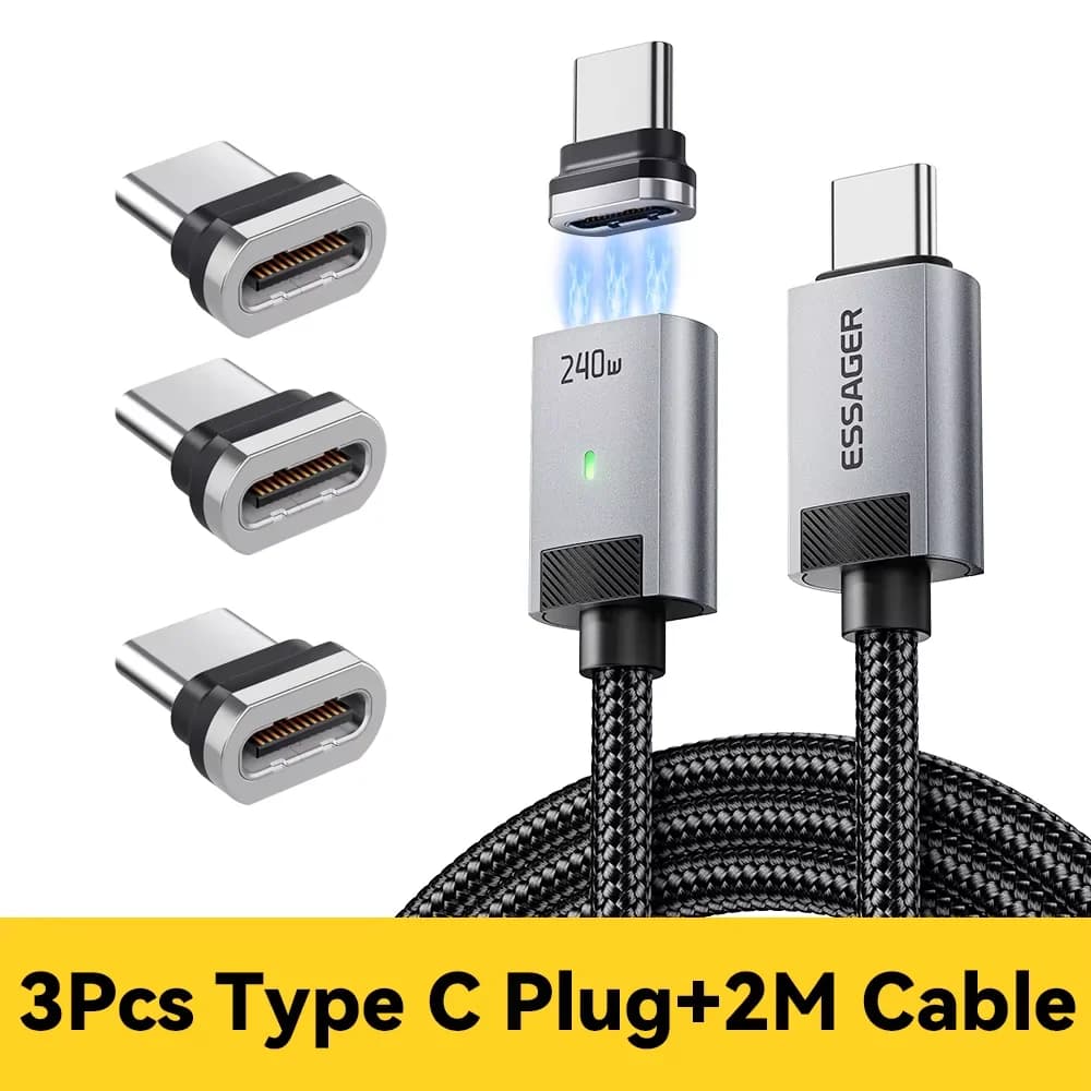 Cablu de încărcare magnetic USB-C to USB-C 240W