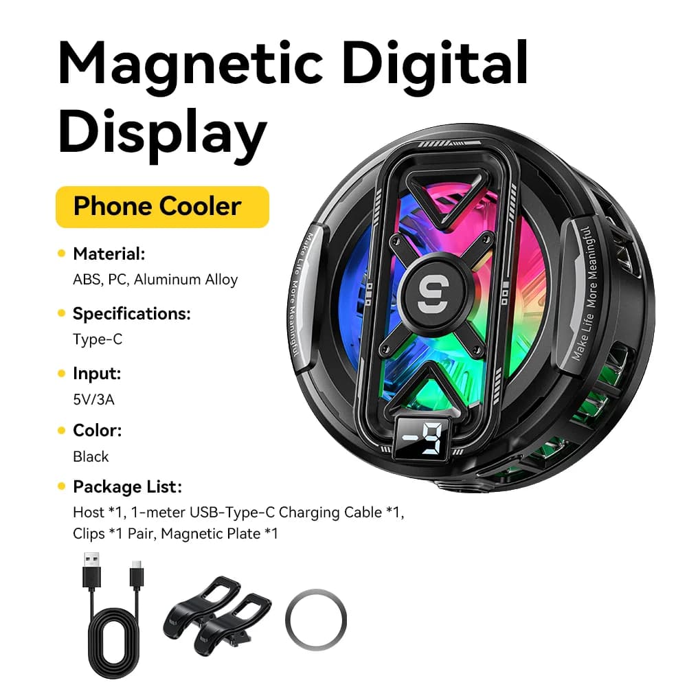 Radiator magnetic pentru telefon cu afișaj digital