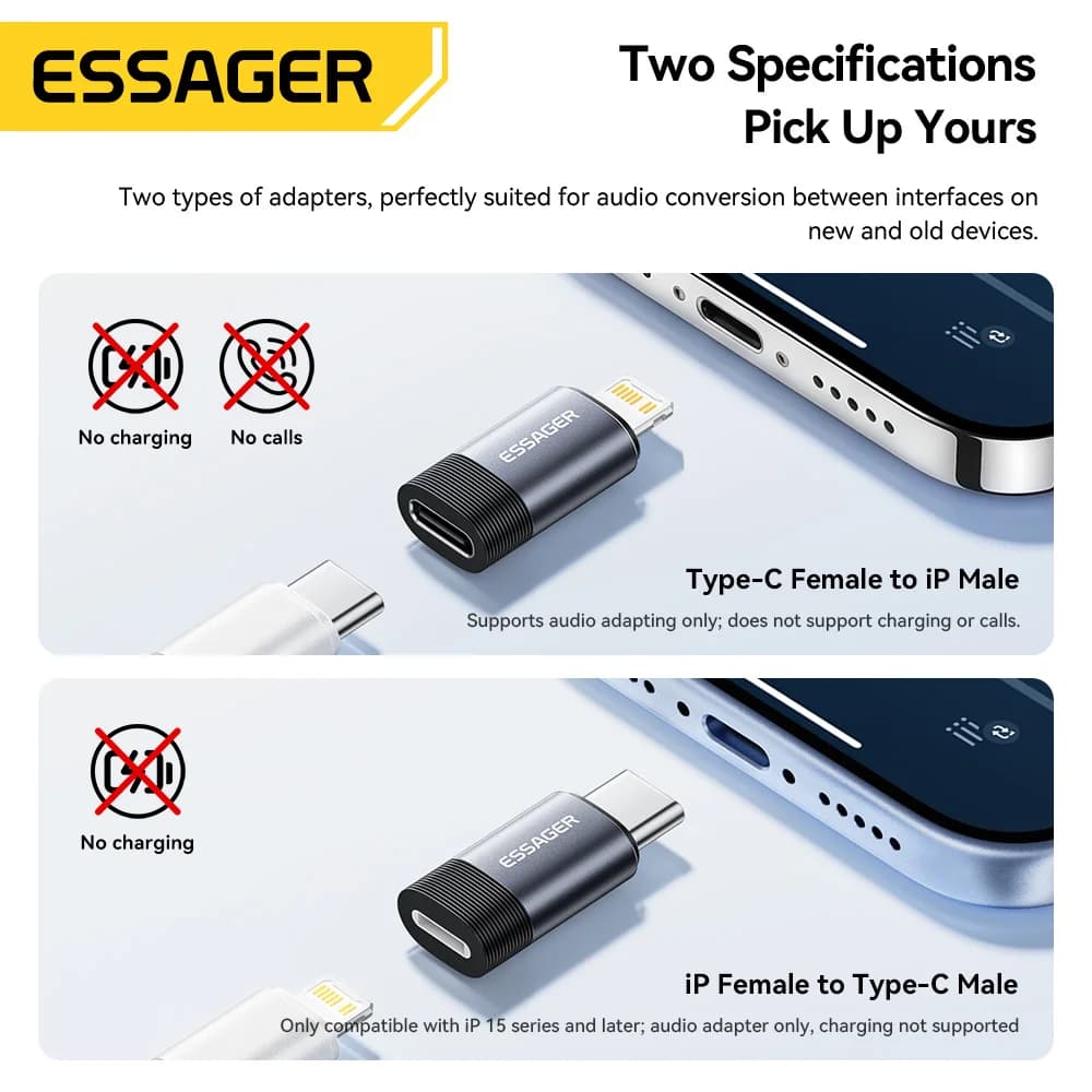 Adaptor audio USB-C la Lightning pentru căști