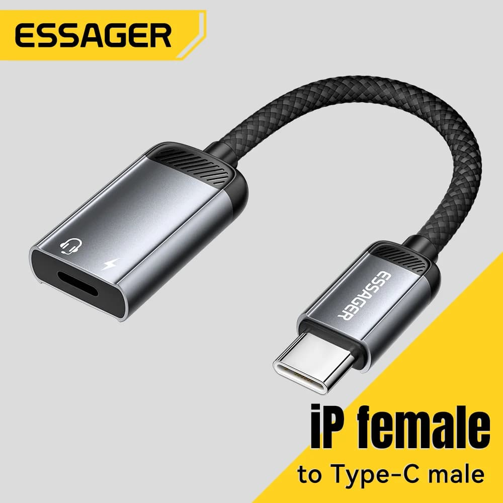 Adaptor audio OTG USB-C femelă la Lightning bărbat