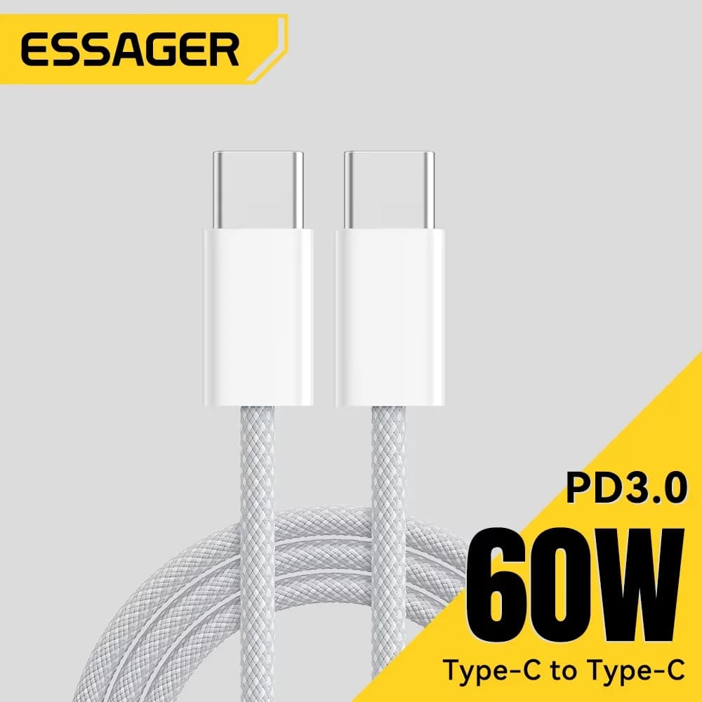 Cablu date și încărcare rapidă USB-C la USB-C 60W