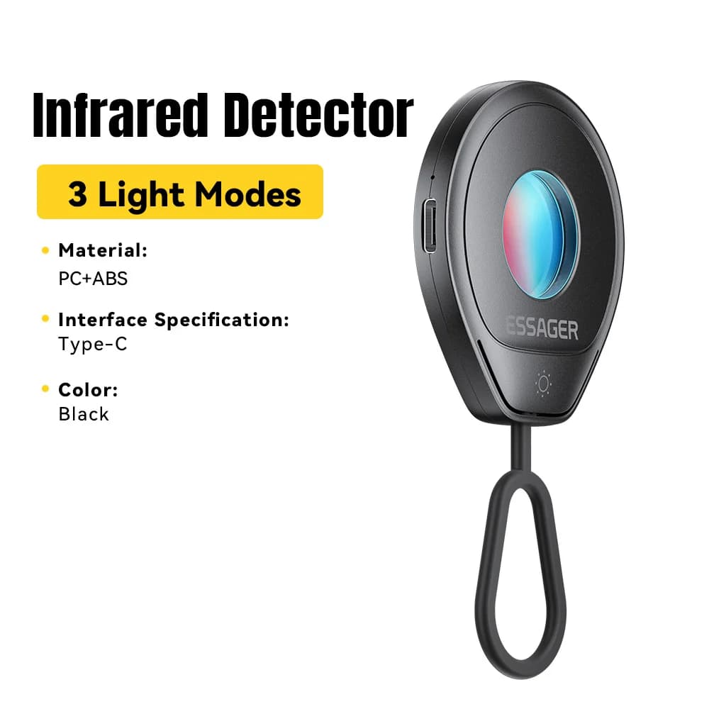 Detector Portabil Mini Cameră Ascunsă cu Localizator Lentilă Infraroșie