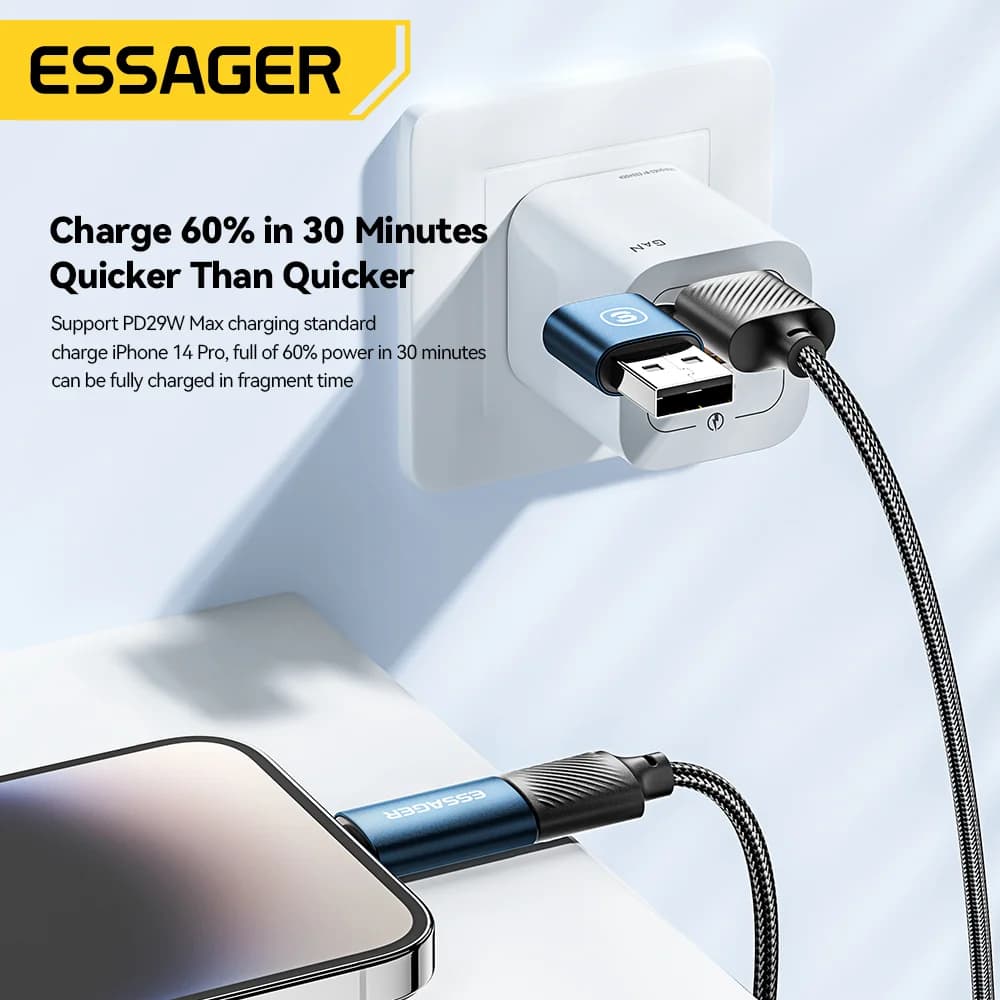 Cablu USB-C 4-în-1, Încărcare rapidă PD 65W