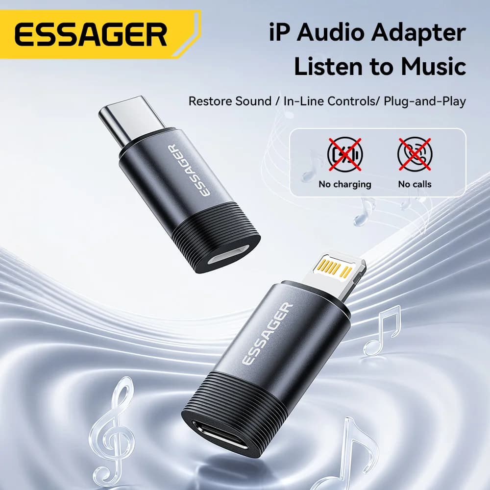 Adaptor audio USB-C la Lightning pentru căști
