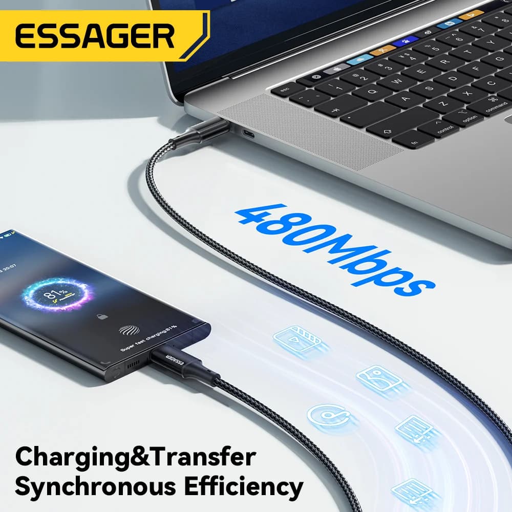 Cablu USB-C la USB-C, Încărcare Rapidă PD 100W